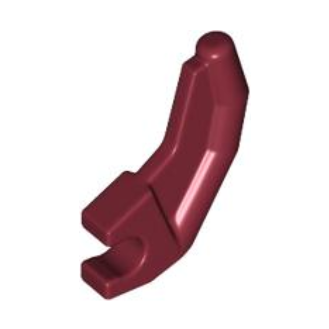Dark Red Barb / Claw / Horn / Tooth with Clip, Angled