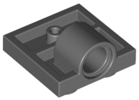 Dark Bluish Gray Plate, Modified 2 x 2 with Pin Hole - Full Cross Support Underneath