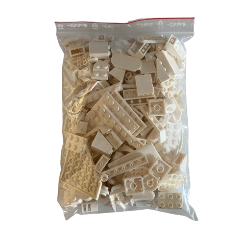 LEGO i lösvikt | 200 gram | Vit mix
