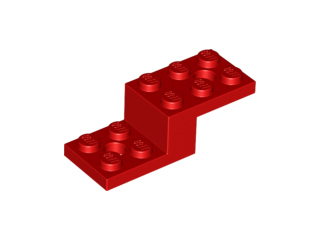 Red Bracket 5 x 2 x 1 1/3 with 2 Holes and Bottom Tube
