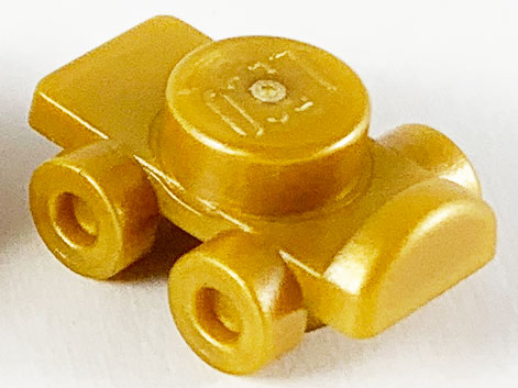 Pearl Gold Minifigure Footgear Roller Skate