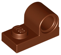 Reddish Brown Plate, Modified 1 x 2 with Pin Hole on Top