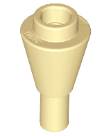 Tan Cone 1 x 1 Inverted with Bar
