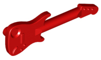 Red Minifigure, Utensil Musical Instrument, Guitar Electric