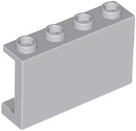 Light Bluish Gray Panel 1 x 4 x 2 with Side Supports - Hollow Studs