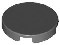 Dark Bluish Gray Tile, Round 2 x 2 with Bottom Stud Holder