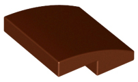 Reddish Brown Slope, Curved 2 x 2 x 2/3