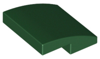 Dark Green Slope, Curved 2 x 2 x 2/3