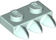 Light Aqua Plate, Modified 1 x 2 with 3 Teeth
