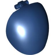 Dark Blue Large Figure Armor, Round, Smooth with Bar Handle - Free Ends