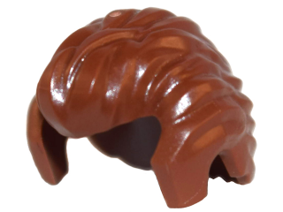 Reddish Brown Minifigure, Hair Short Swept Back with Sideburns and Widow's Peak