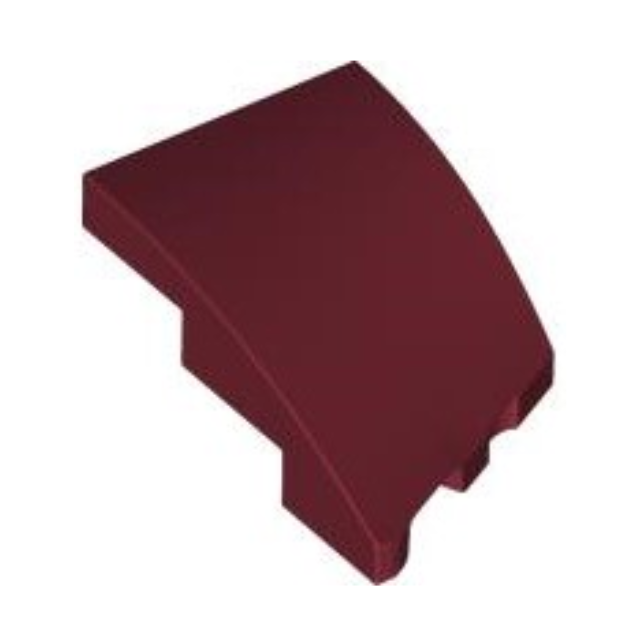 Dark Red Wedge 3 x 2 Left No Studs