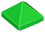 Bright Green Slope 45 1 x 1 x 2/3 Quadruple Convex Pyramid