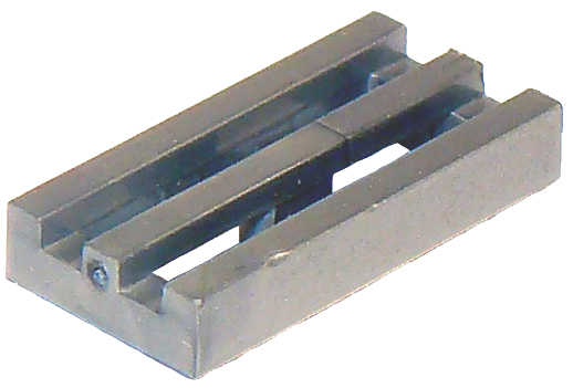 Flat Silver Tile, Modified 1 x 2 Grille with Bottom Groove