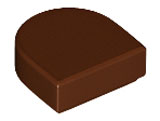 Reddish Brown Tile, Round 1 x 1 Half Circle Extended