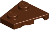Reddish Brown Wedge, Plate 2 x 2 Left