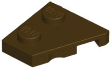 Dark Brown Wedge, Plate 2 x 2 Left