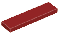 Dark Red Tile 1 x 4