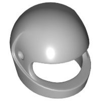 Light Bluish Gray Minifigure, Headgear Helmet Motorcycle (Standard)
