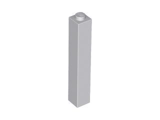 Light Bluish Gray Brick 1 x 1 x 5 - Solid Stud