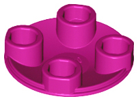Magenta Plate, Round 2 x 2 with Rounded Bottom (Boat Stud)