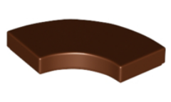 Reddish Brown Tile, Round Corner 2 x 2 Macaroni