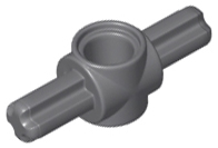 Dark Bluish Gray Technic, Axle and Pin Connector Hub with 2 Axles on Opposite Sides
