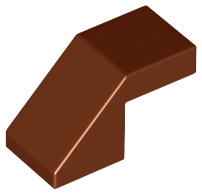 Reddish Brown Slope 45 2 x 1 with Cutout without Stud