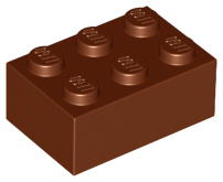 Reddish Brown Brick 2 x 3
