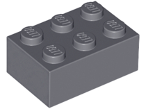 Dark Bluish Gray Brick 2 x 3