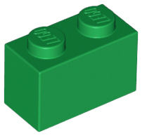 Green Brick 1 x 2