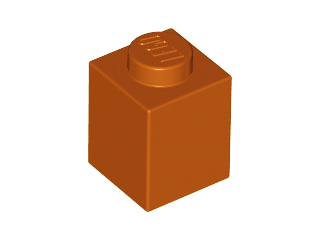 Dark Orange Brick 1 x 1