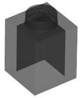 Trans-Black Brick 1 x 1