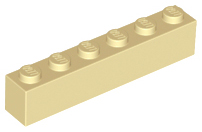 Tan Brick 1 x 6