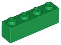 Green Brick 1 x 4
