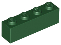 Dark Green Brick 1 x 4