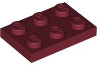 Dark Red Plate 2 x 3