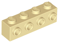 Tan Brick, Modified 1 x 4 with Studs on Side