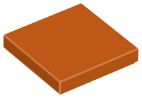 Dark Orange Tile 2 x 2