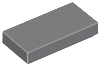 Dark Bluish Gray Tile 1 x 2