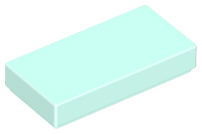 Light Aqua Tile 1 x 2