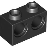 Black Technic, Brick 1 x 2 with Holes