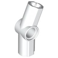 White Technic, Axle and Pin Connector Angled #3 - 157.5 degrees