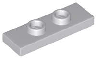 Light Bluish Gray Plate, Modified 1 x 3 with 2 Studs (Double Jumper)