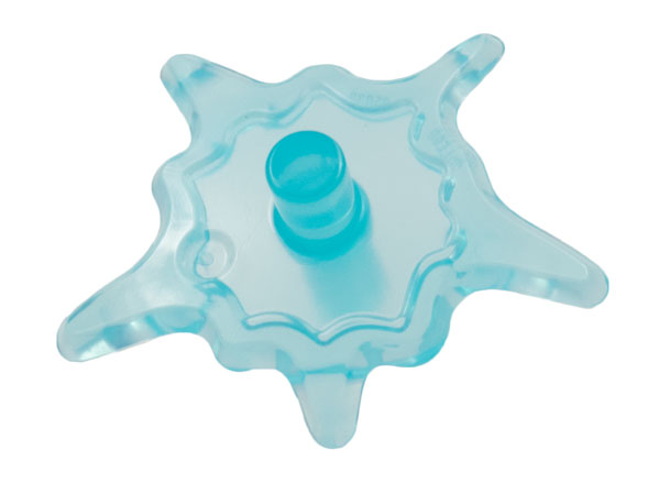 Trans-Light Blue Power Burst, Shield Small with Bar Ends