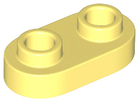 Bright Light Yellow Plate, Round 1 x 2 with Open Studs