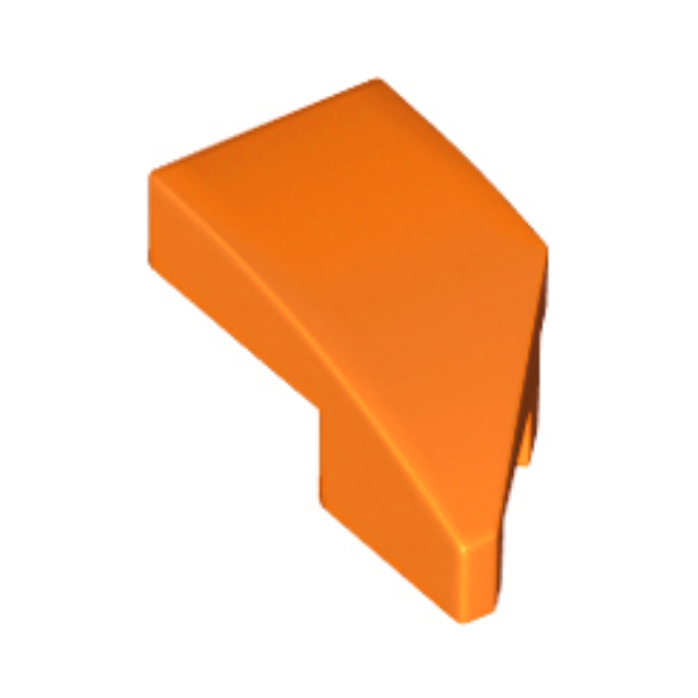 Orange Wedge 2 x 1 x 2/3 Left