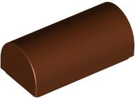 Reddish Brown Slope, Curved 1 x 2 x 2/3 Double
