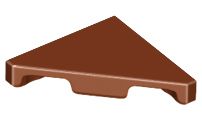 Reddish Brown Tile, Modified 2 x 2 Triangular