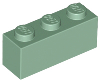 Sand Green Brick 1 x 3